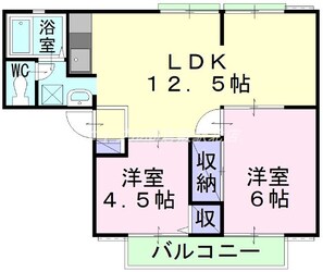 サンライフ東富井Aの物件間取画像